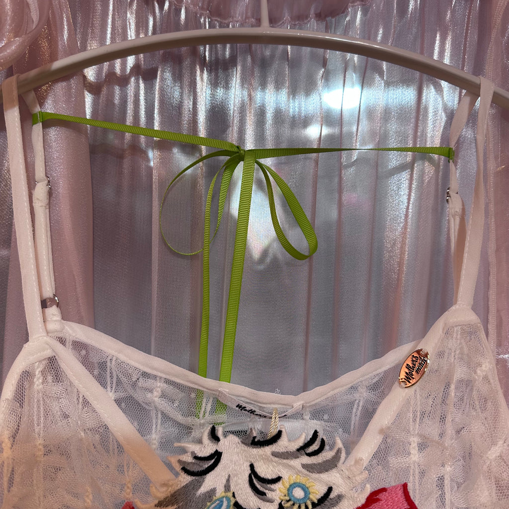 白いレースのワンちゃんキャミソール