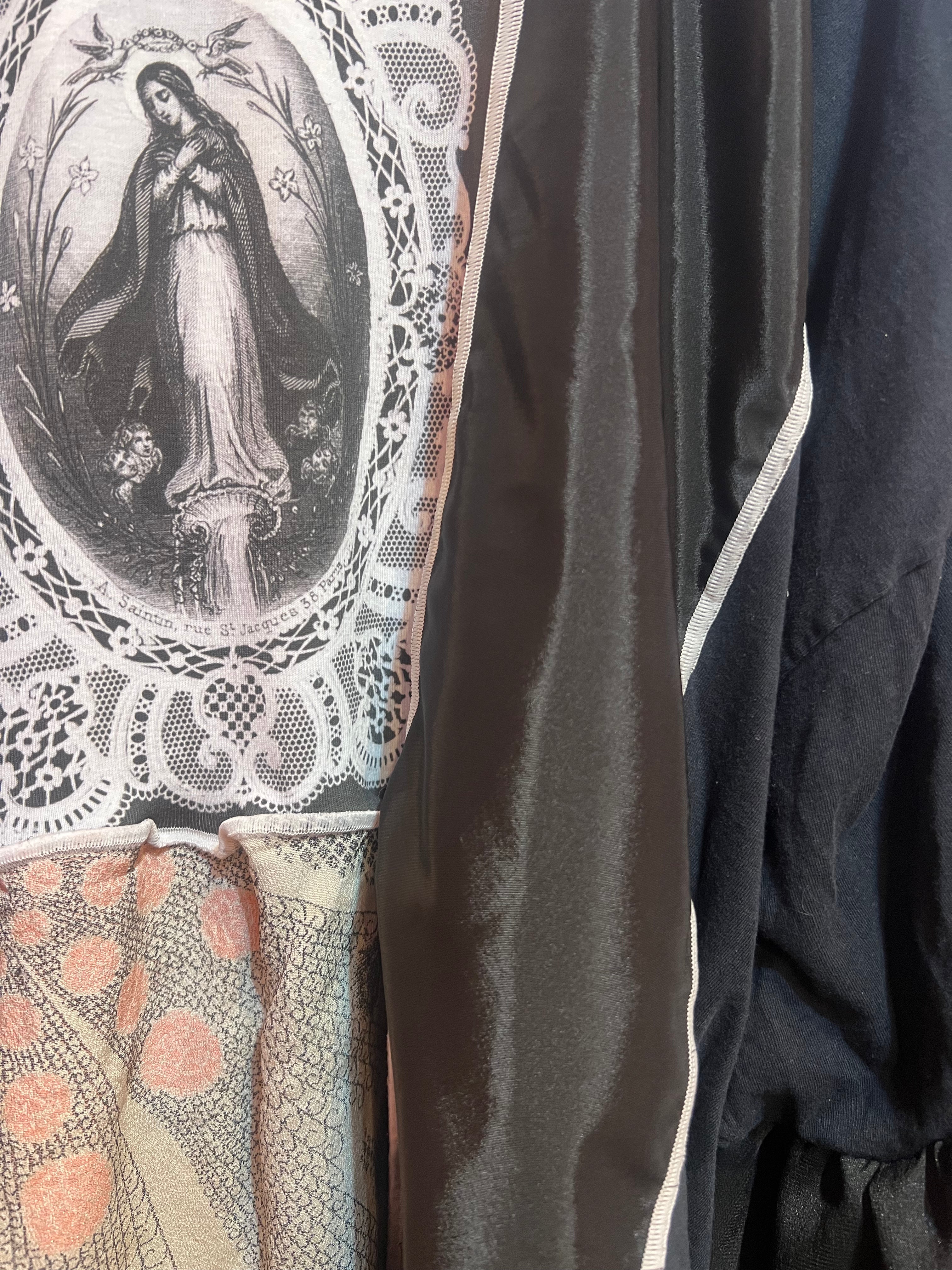 セントメアリー×着物 2wayトップス (黒)