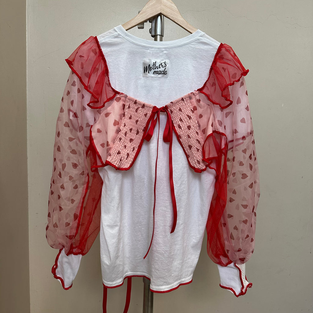 ワンちゃんハートリメイクトップス