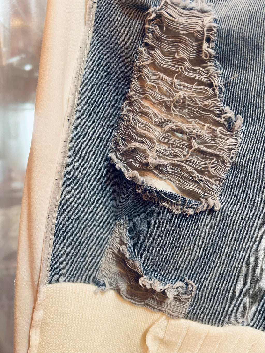 ニットパッチワークデニム (はいいる