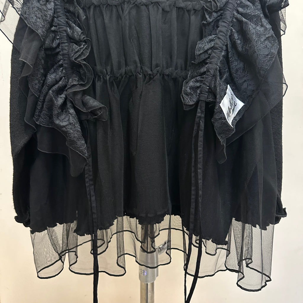 取り外し可能なレース付きチュールセーター