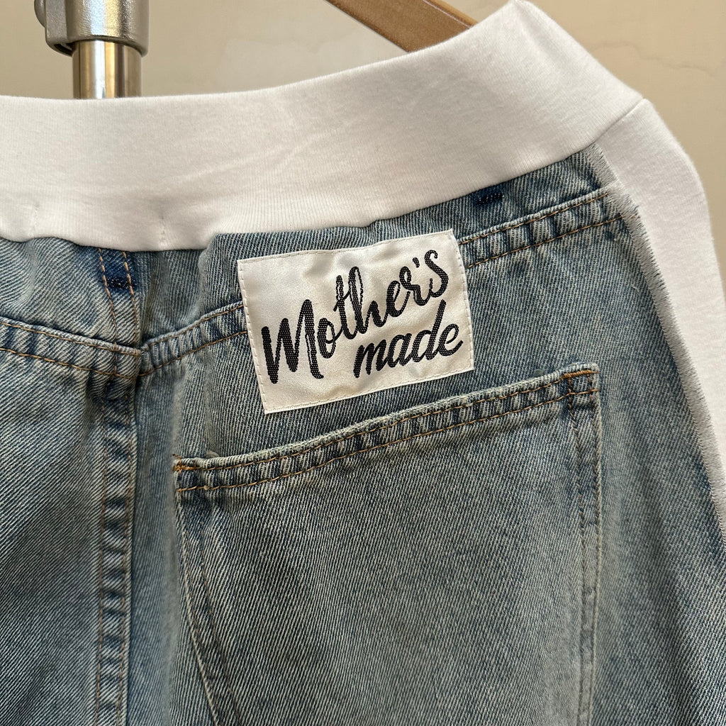 レース付きデニム