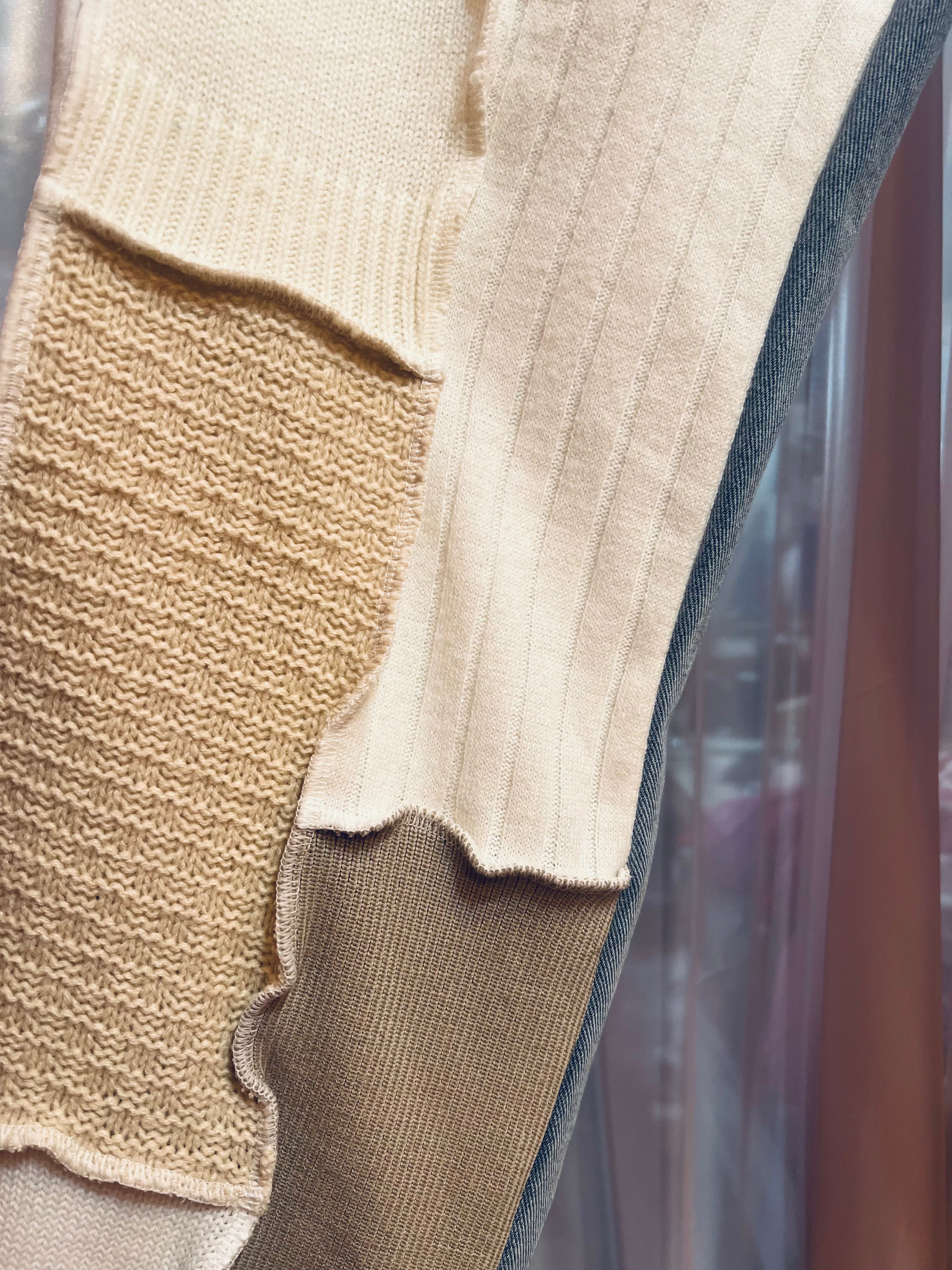 ニットパッチワークデニム (はいいる