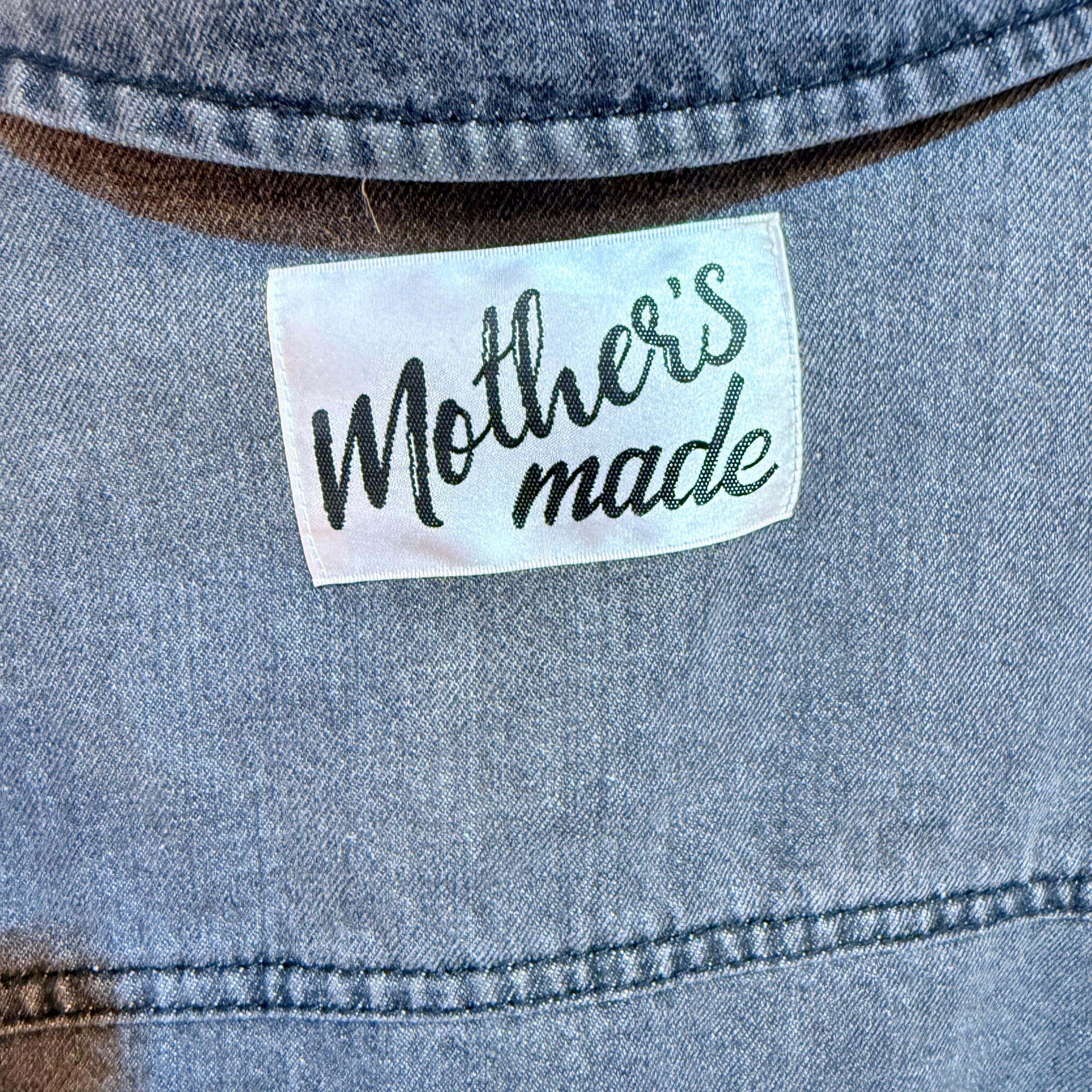 フェイクレザーのバルーンスリーブデニムジャケット