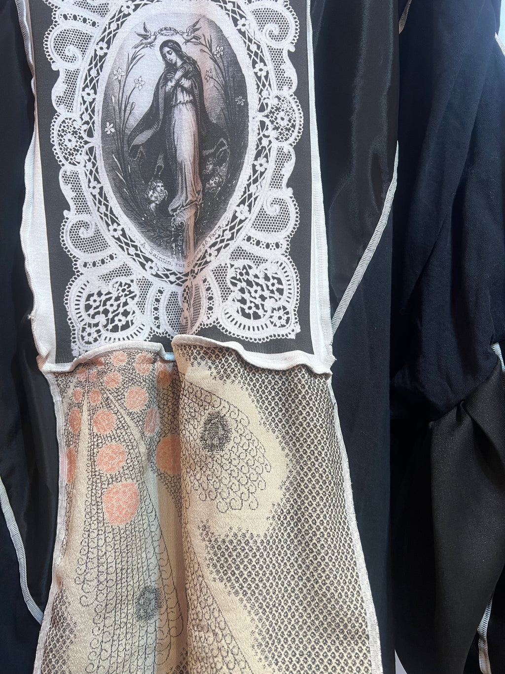 セントメアリー×着物 2wayトップス (黒)