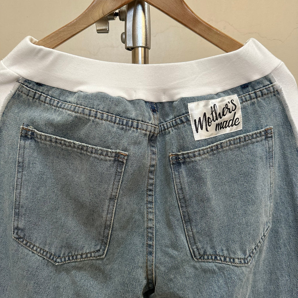 レース付きデニム