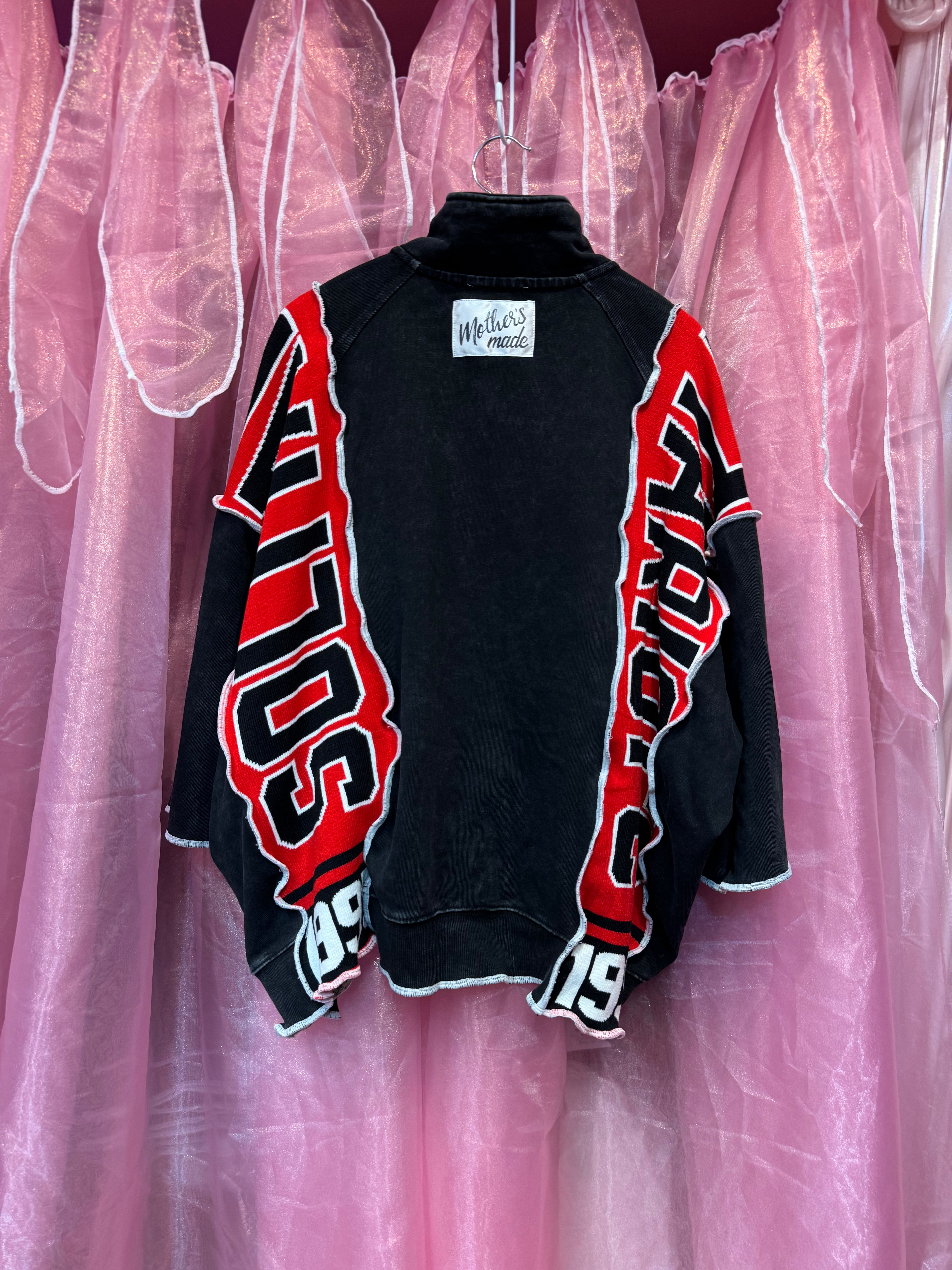 インスタライブ紹介商品・508203ハーフジップトップス(クロ)
