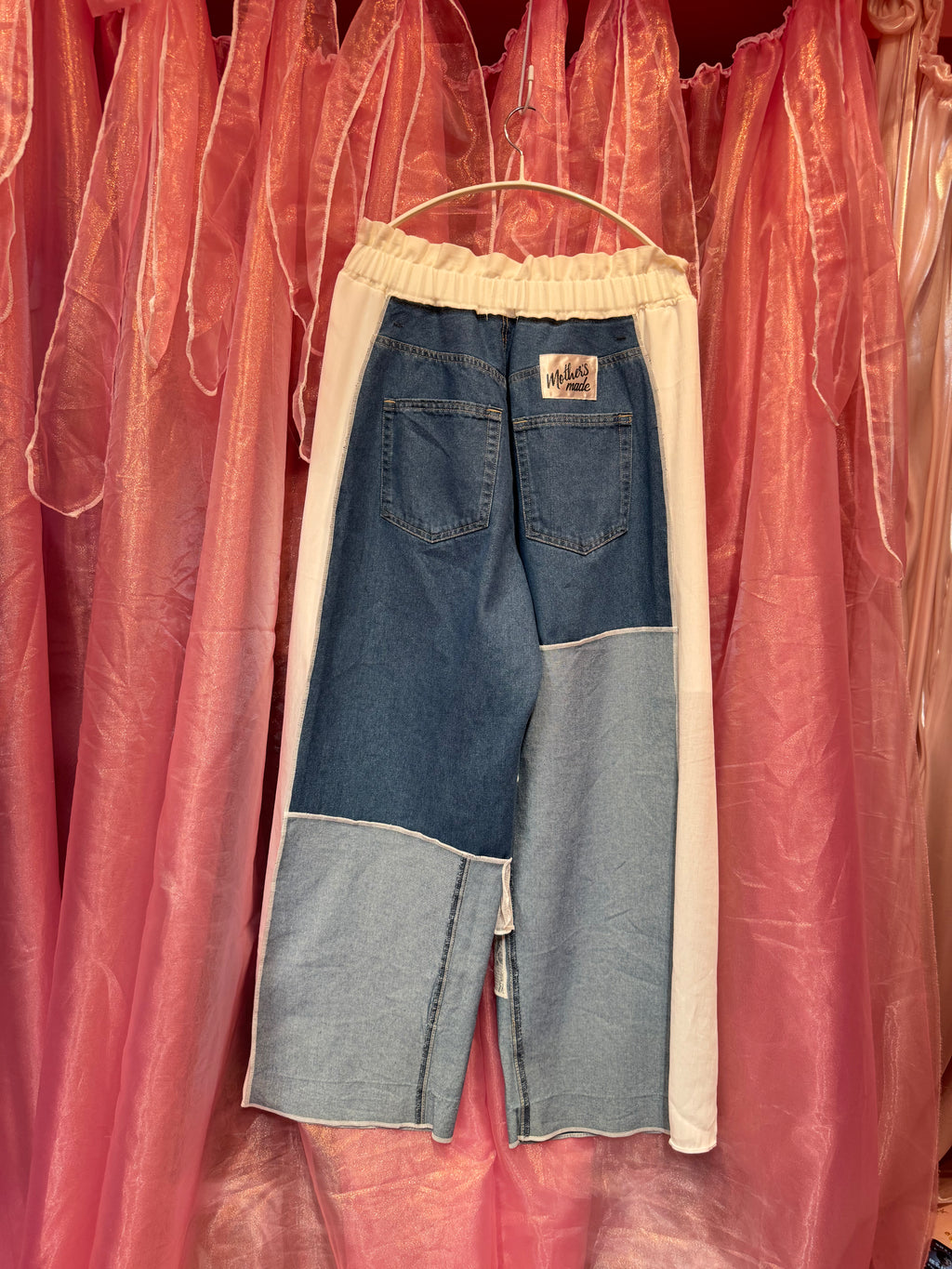 インスタライブ紹介商品・608504レース切り替えデニム(表裏切替)