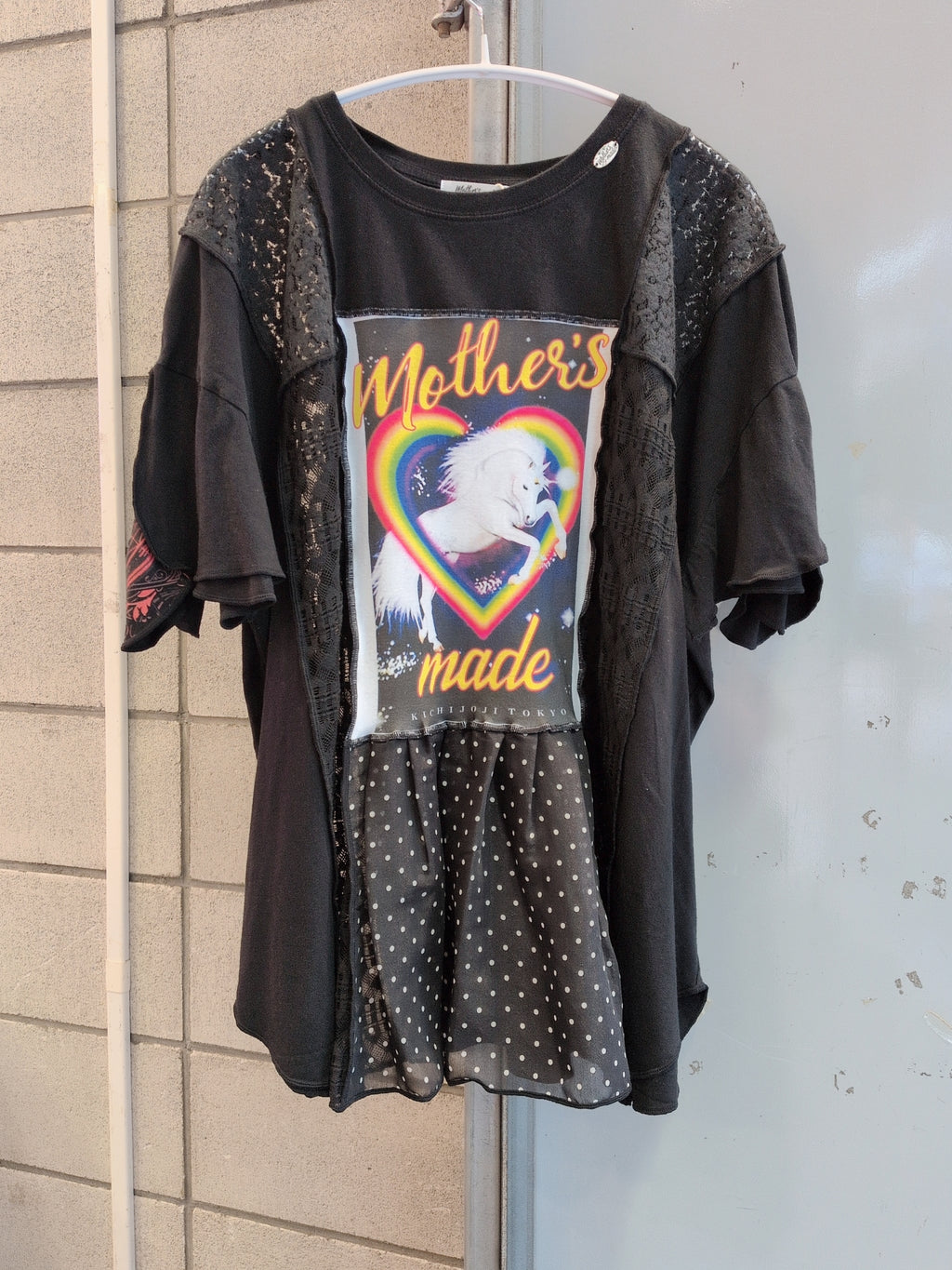 ユニコーン黒半袖Tシャツ