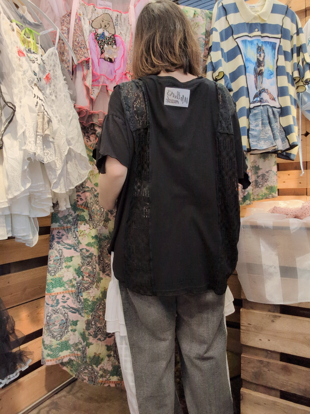 ユニコーン黒半袖Tシャツ