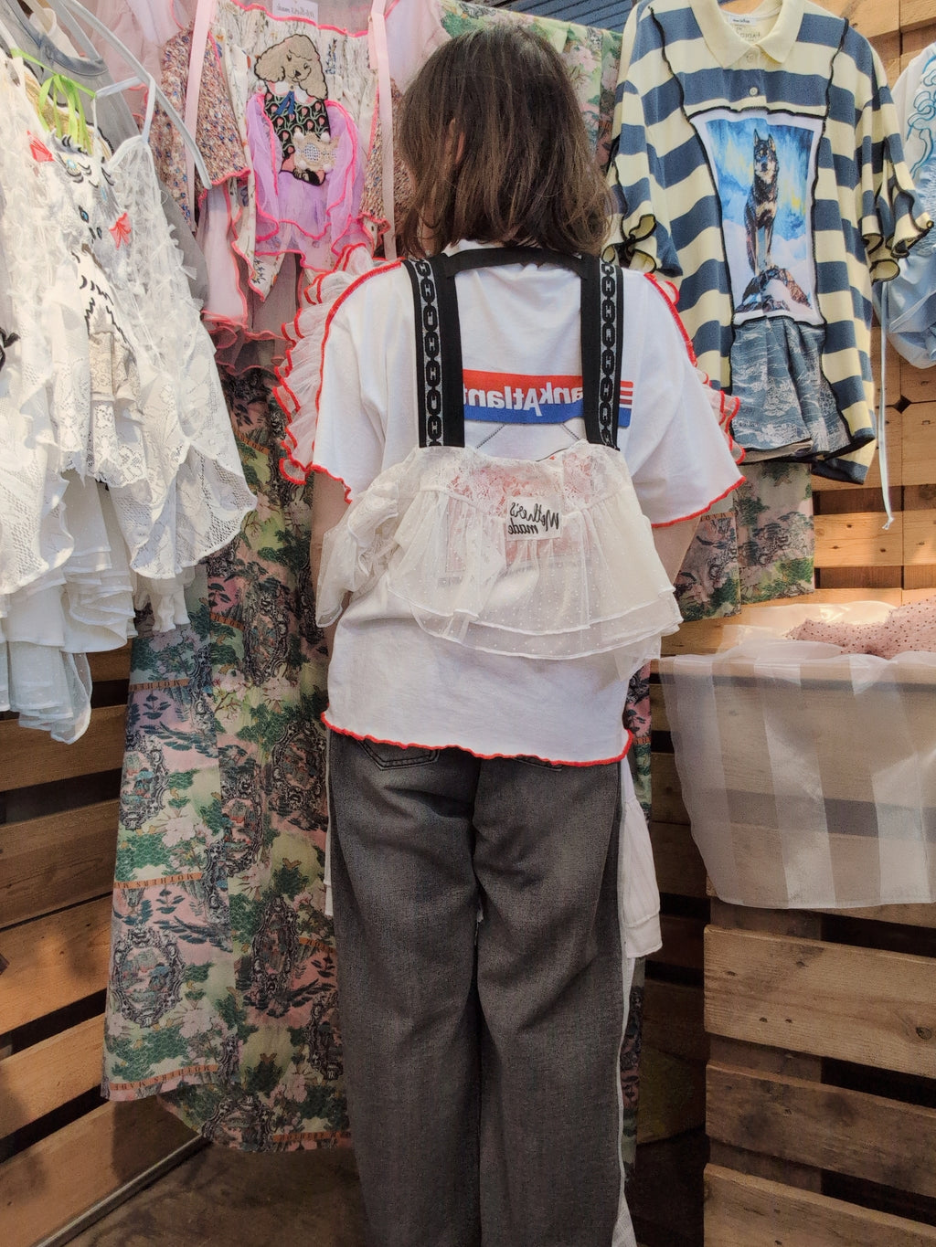 シフォンキャミソール 白