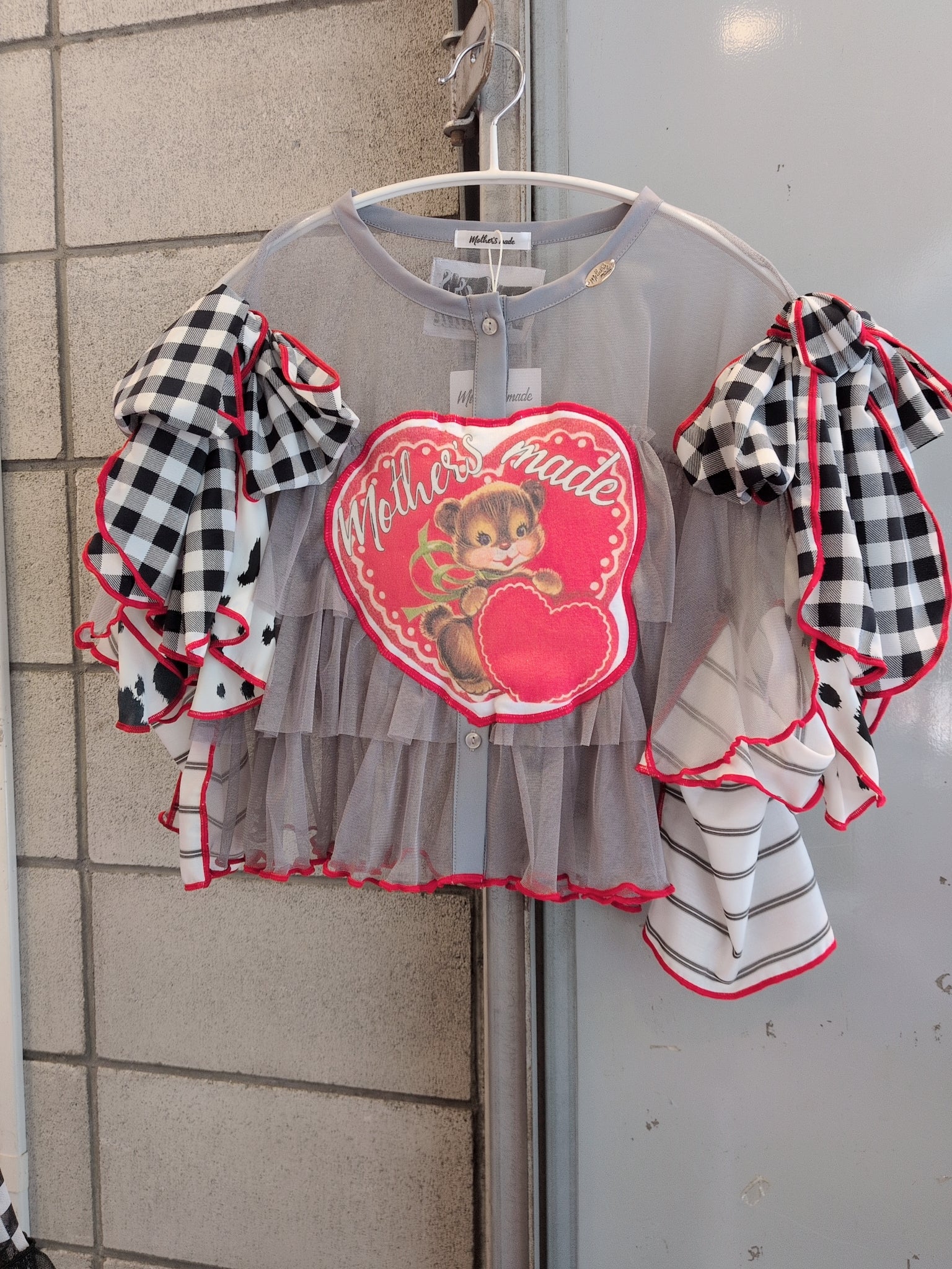 りすハート♡シフォントップス グレー